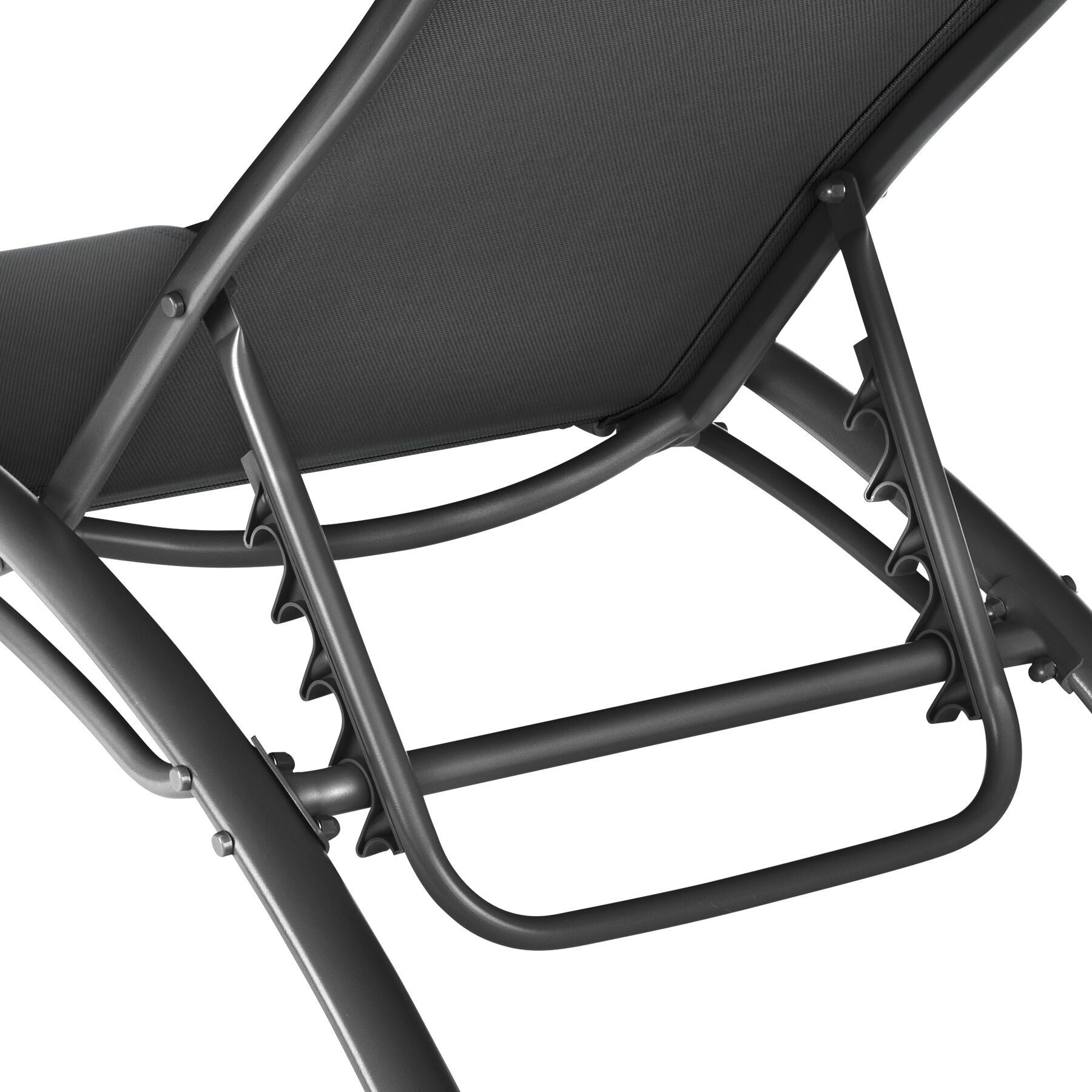 Lot de 2 transats de jardin en acier en polyester et aluminium dossier réglable sur 5 positions - 8