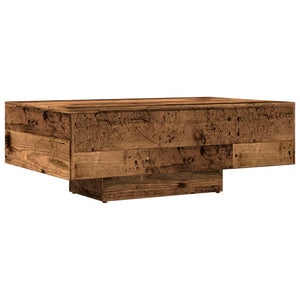 Table Basse D'appoint Carrée Blanc 100x100x31 Cm - Bois D'ingénierie, Plateau Robuste, Rangement, Design Moderne