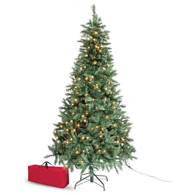 Albero di Natale sintetico verde da 150 cm con led