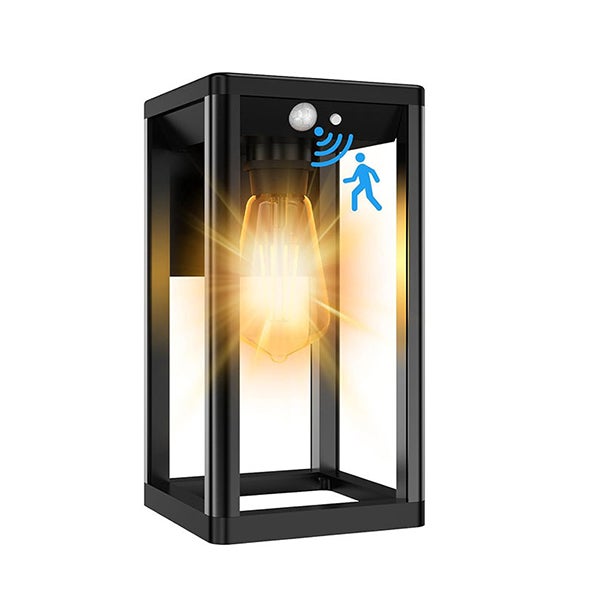 1 sztuka solarna lampa na ganek z czujnikiem ruchu zewnętrzna, kinkiet solarny, zewnętrzna lampa solarna LED - ciepłe światło