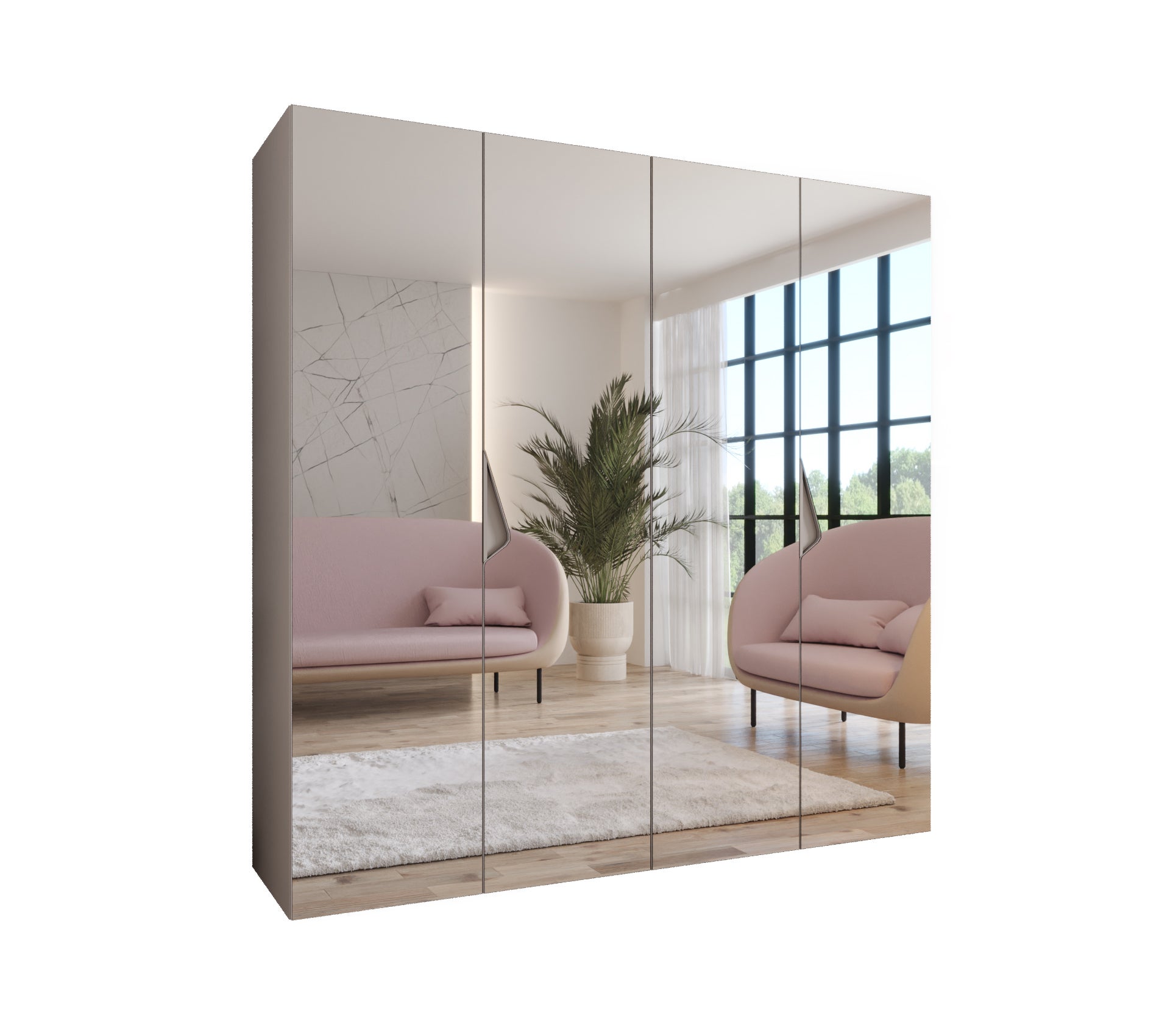 Szafa uchylna otwierana Sandi 3 200 x 52 x 202 cm kaszmir + u. Kaszmir Abiks Meble