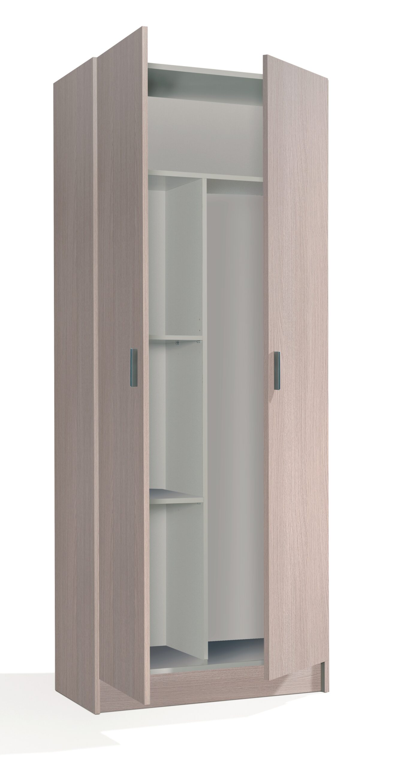 Armario de 2 puertas escobero Clean-Blanco - 6