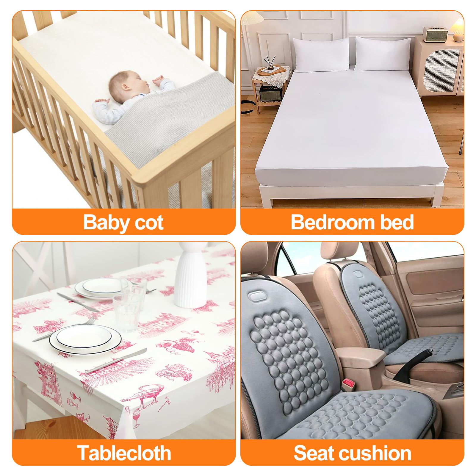 8Pcs Tendeur Drap Housse, Attache Drap Housse(30cm à 130cm) Sangle Matelas, Elastique Drap Housse pour Draps, Matelas, Planche à Repasser ou Canapé - 7