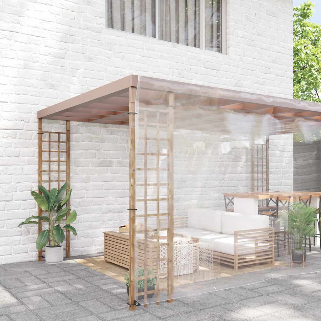 Lona transparente con ojales pvc 8x8 m