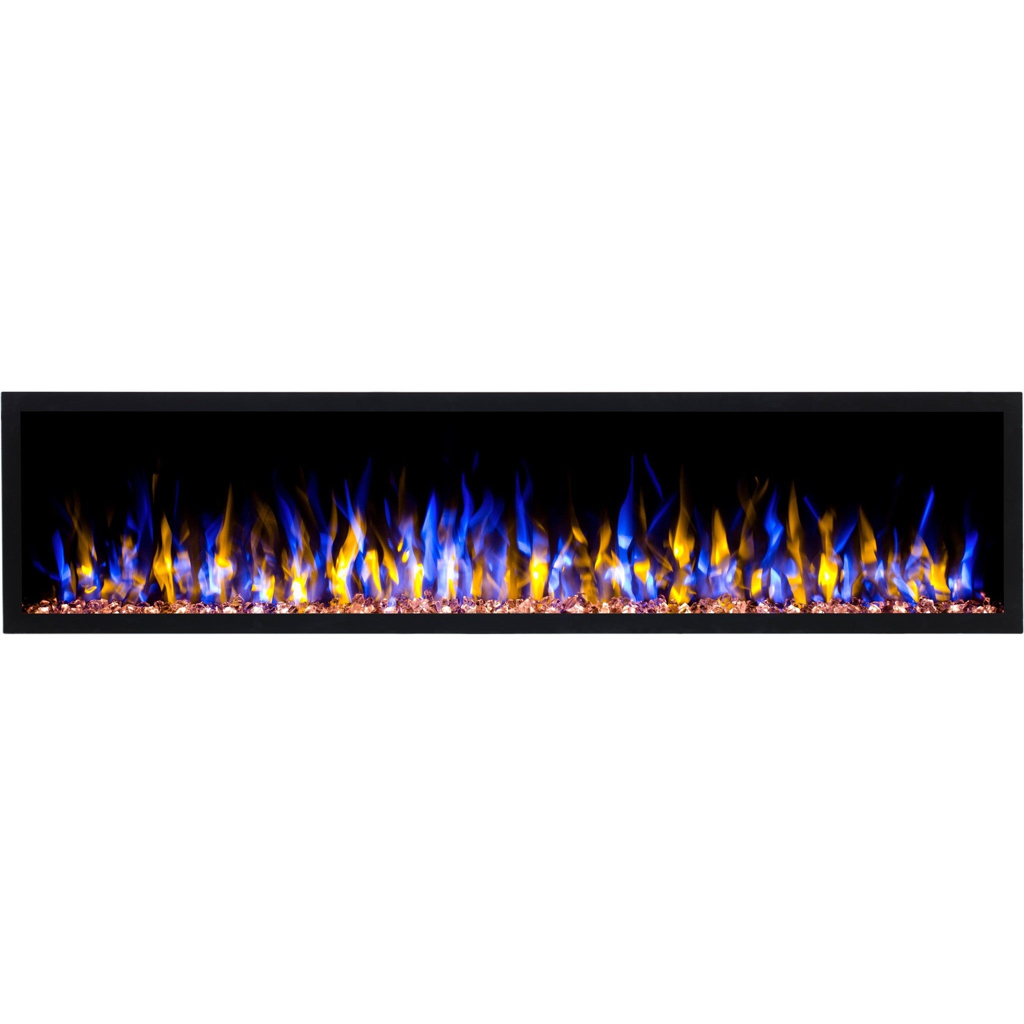 Cheminée électrique AFLAMO Pride S183 - feu premium - murale ou encastrable - 183x42x13 cm - cheminée LED décorative sans chauffage - 5