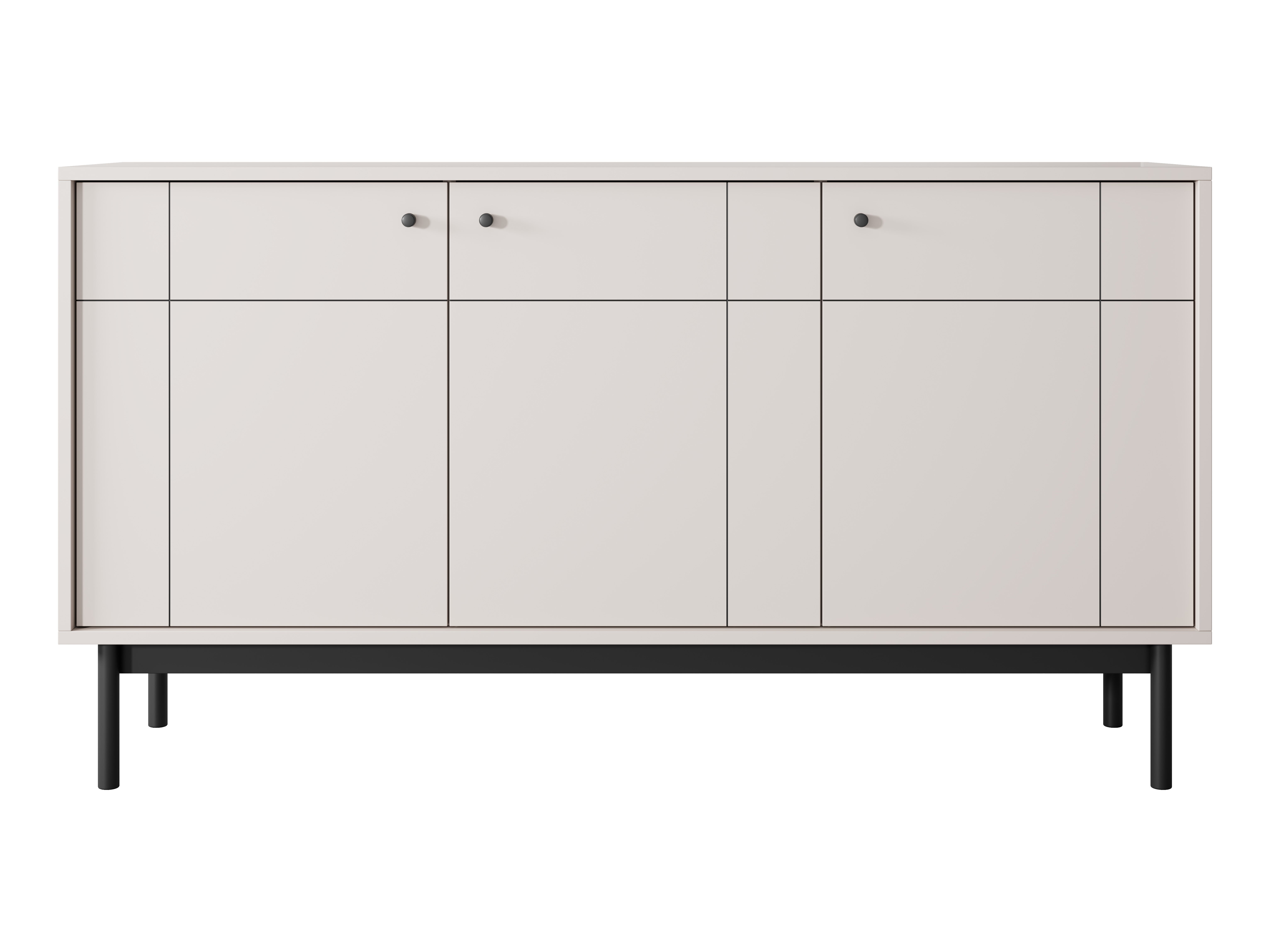 Komoda: Kaszmir, Czarne nogi, 153,5 x 83,5 x 39 cm - 2