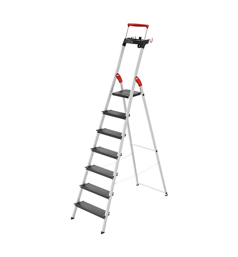 Drabina aluminiowa 7 stopniowa HAILO L100 TopLine (wys. rob. 3,50m) PREMIUM