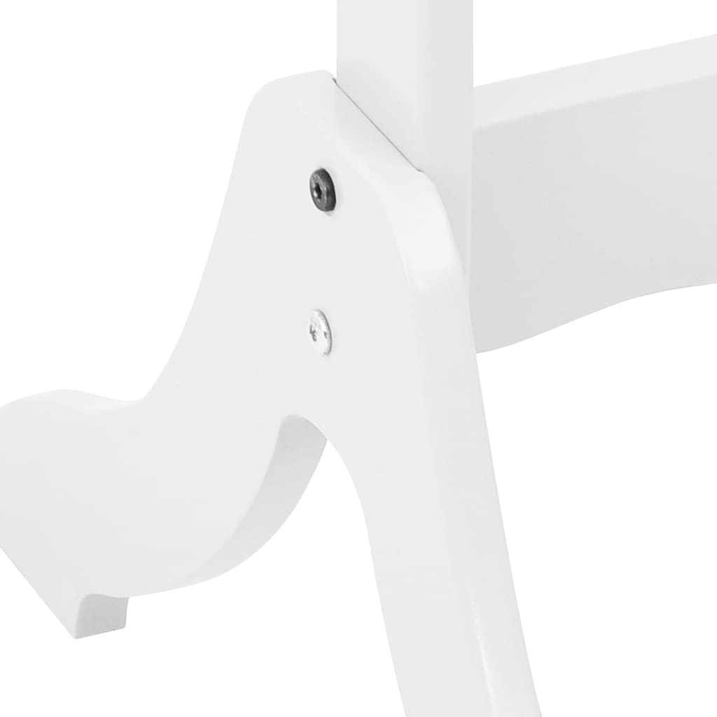 Miroir sur pied blanc 45,5x47,5x160 cm bois d'ingénierie - 5