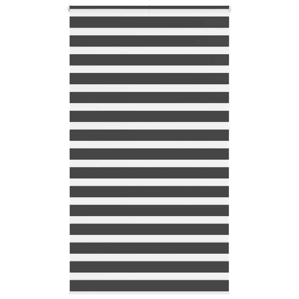 Store Zèbre Noir 45x100 Cm - Polyester, Alternance Transparent/opaque, Commande Par Chaîne, Pour Fenêtre Ou Porte