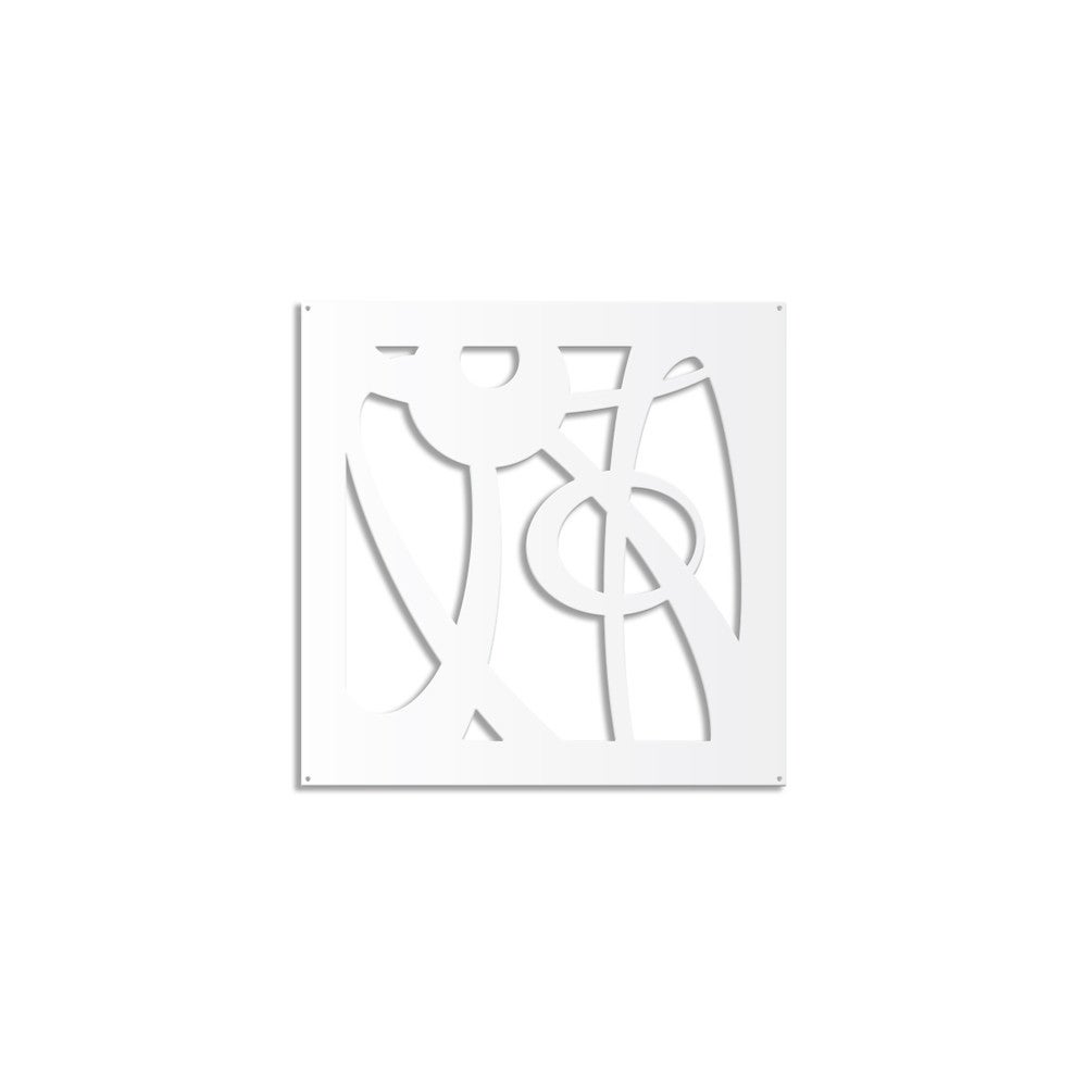 INTERSTELLAR - Panel perforowany z PVC - Biały parasol przeciwsłoneczny 73x73 cm Grubość 1 cm