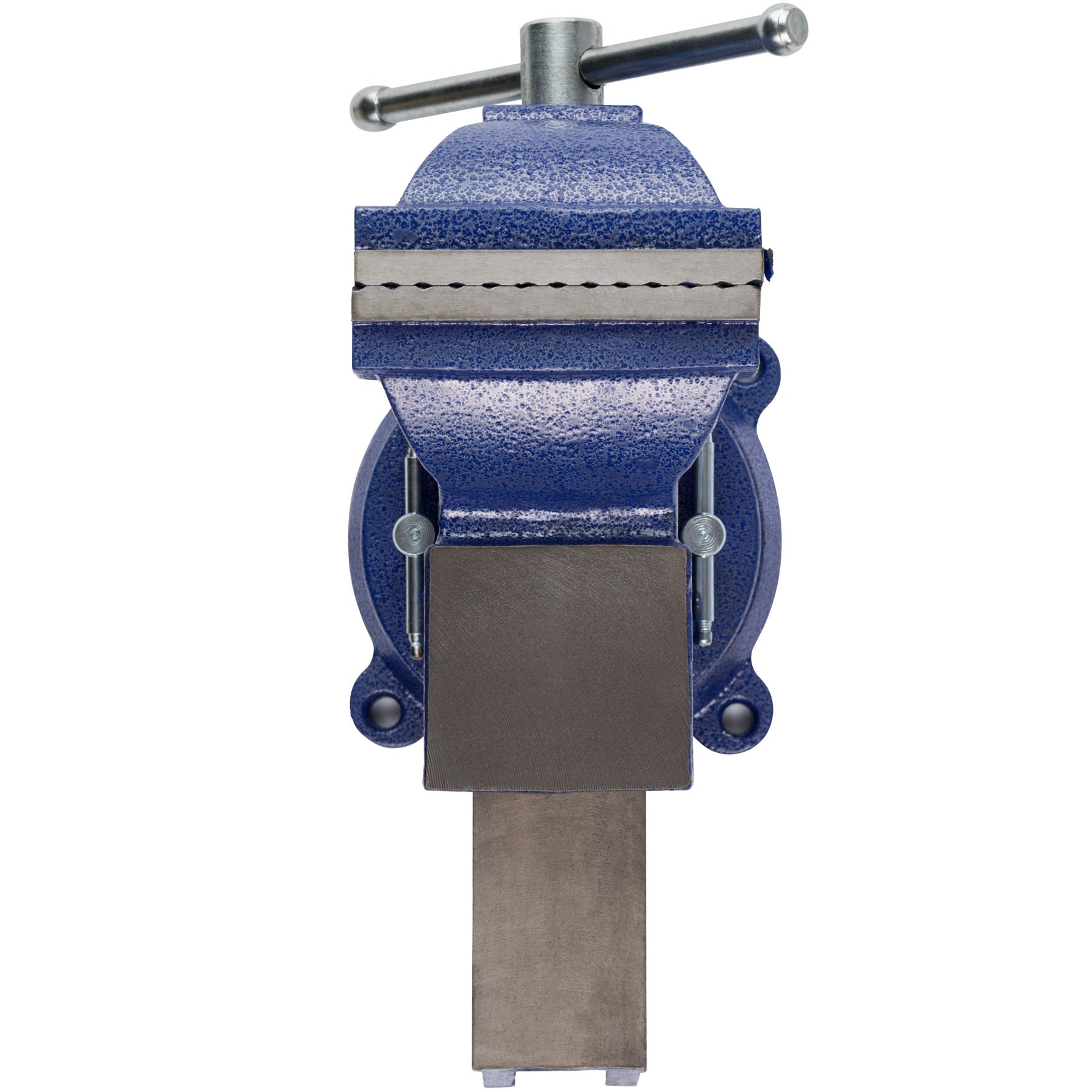 Torno de bancada em ferro fundido com bigorna, rotação de 360° com abertura, 3 furos roscados, 125 mm, azul TECTAKE - 6
