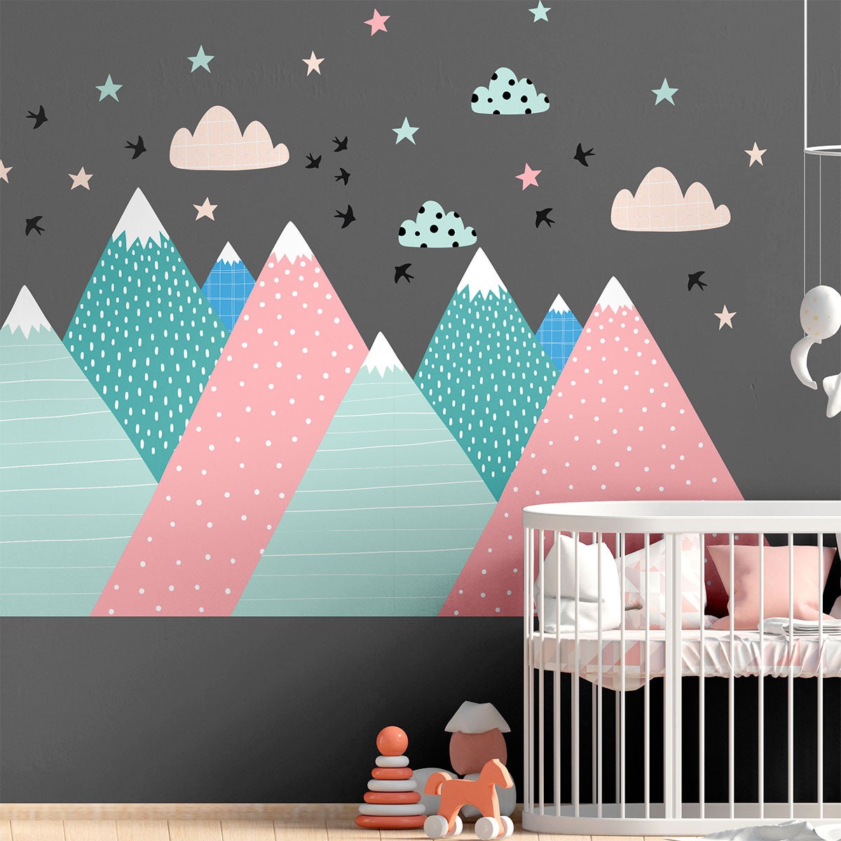 Adesivo bambino di montagna scandinavo vineka - Sticker adesivo - adesivi murali - 70x105cm - 3