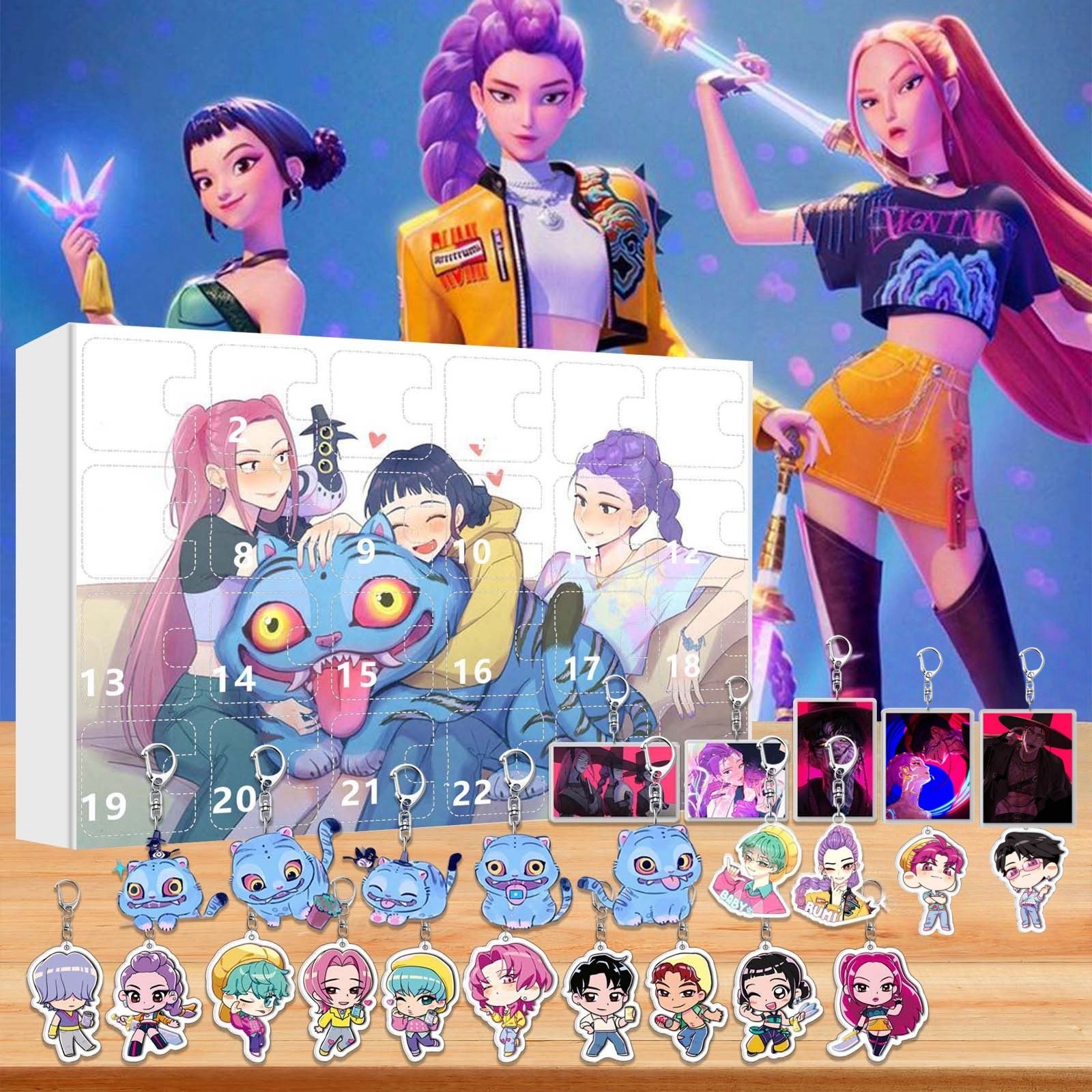 Calendrier De L’Avent K-pop D-Demon H-Hunters 2025 – 24 Porte-clés Chasseurs D’Idoles, Jouets Collectionnables Pour Fans De K-pop Et Fantasy