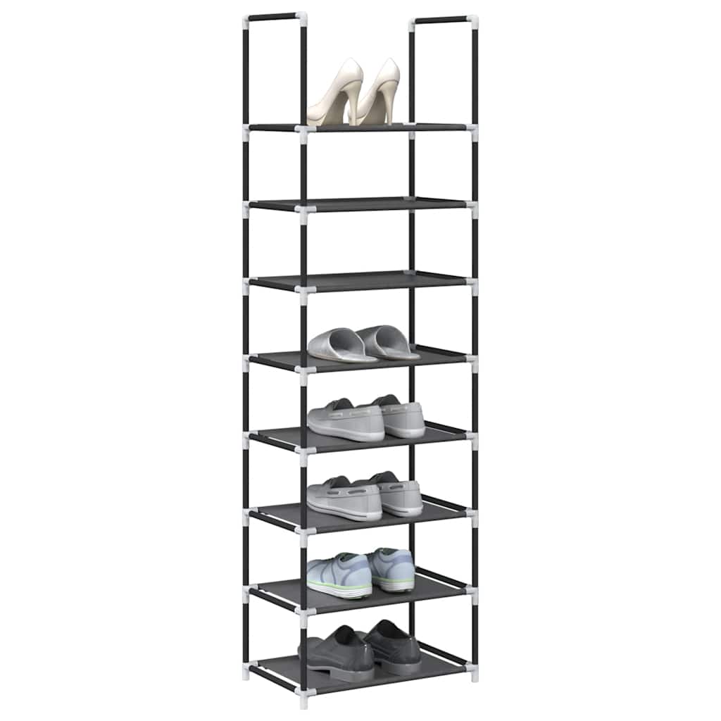 Stojak na buty 8-poziomowy czarny 44x28x145 cm vidaXL