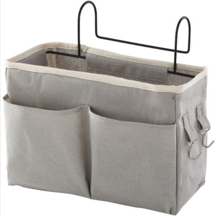 Sztuka szary Poche de light Organizer Etagere Lit en Toile Imperméable Panier de Lit Chevet Suspendu Poche de Lit for l école de Bureau à Domicile