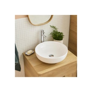 Vasque à poser Lavabo à poser pour salle de bain - Céramique Bleu clair Rond BV249313