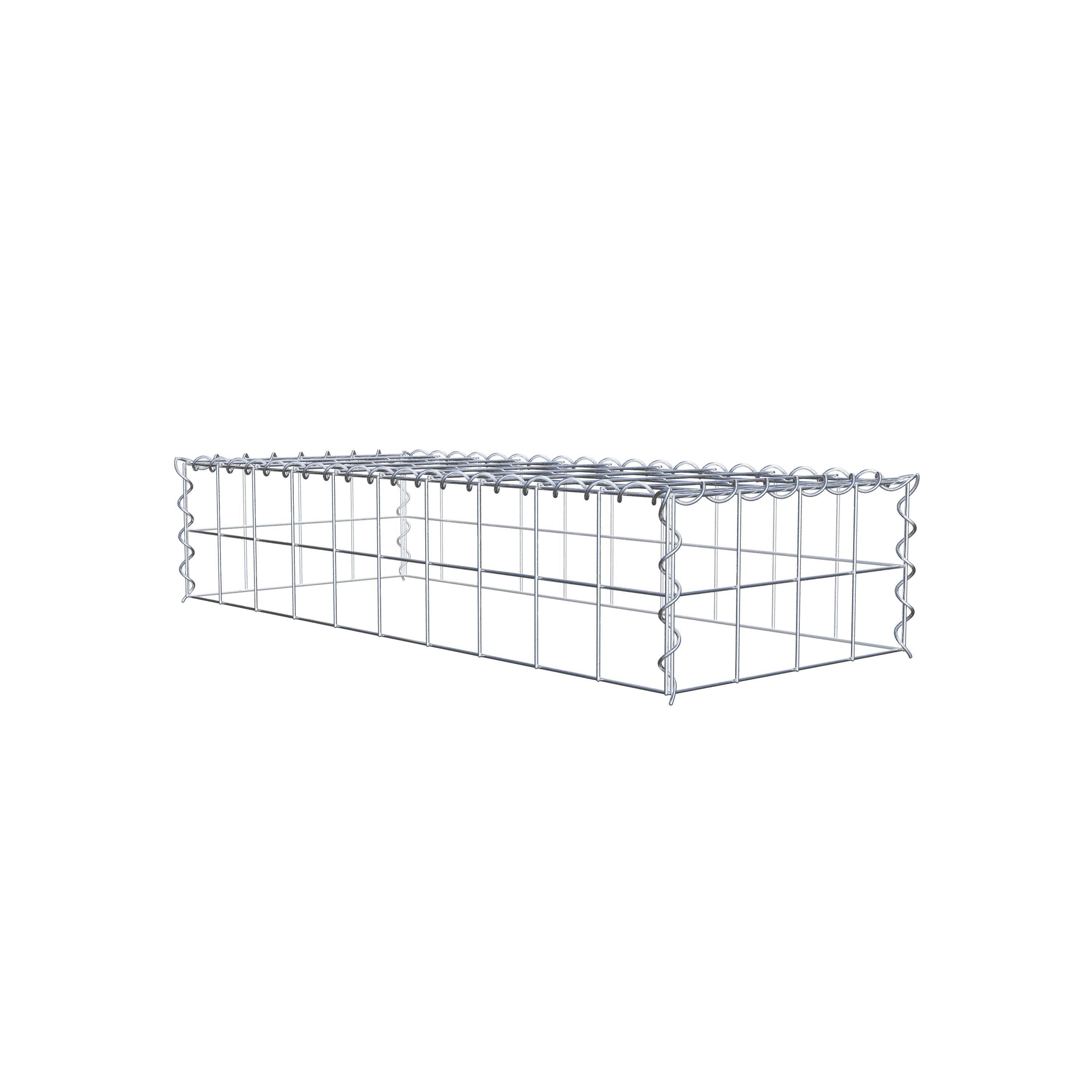 Gavión para apilar en acero galvanizado 100x20x40cm (LxAxP), malla 10 x 10cm, Espiral, sin rejilla inferior - 4