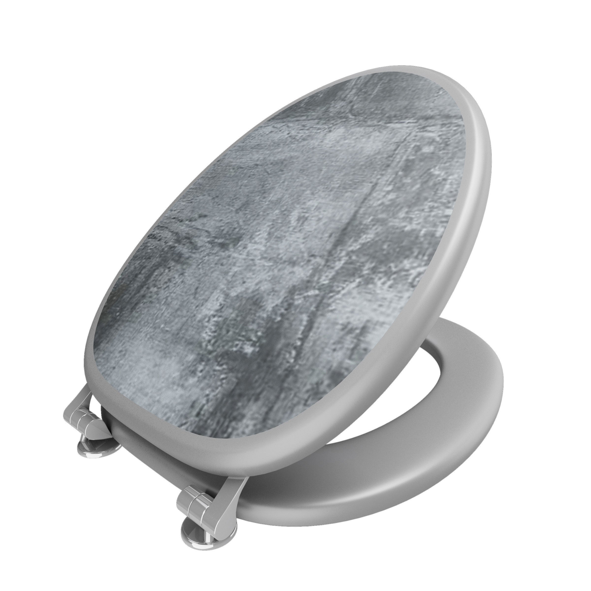 WC - in MDF con cerniere regolabili in acciaio inox - cemento - 2