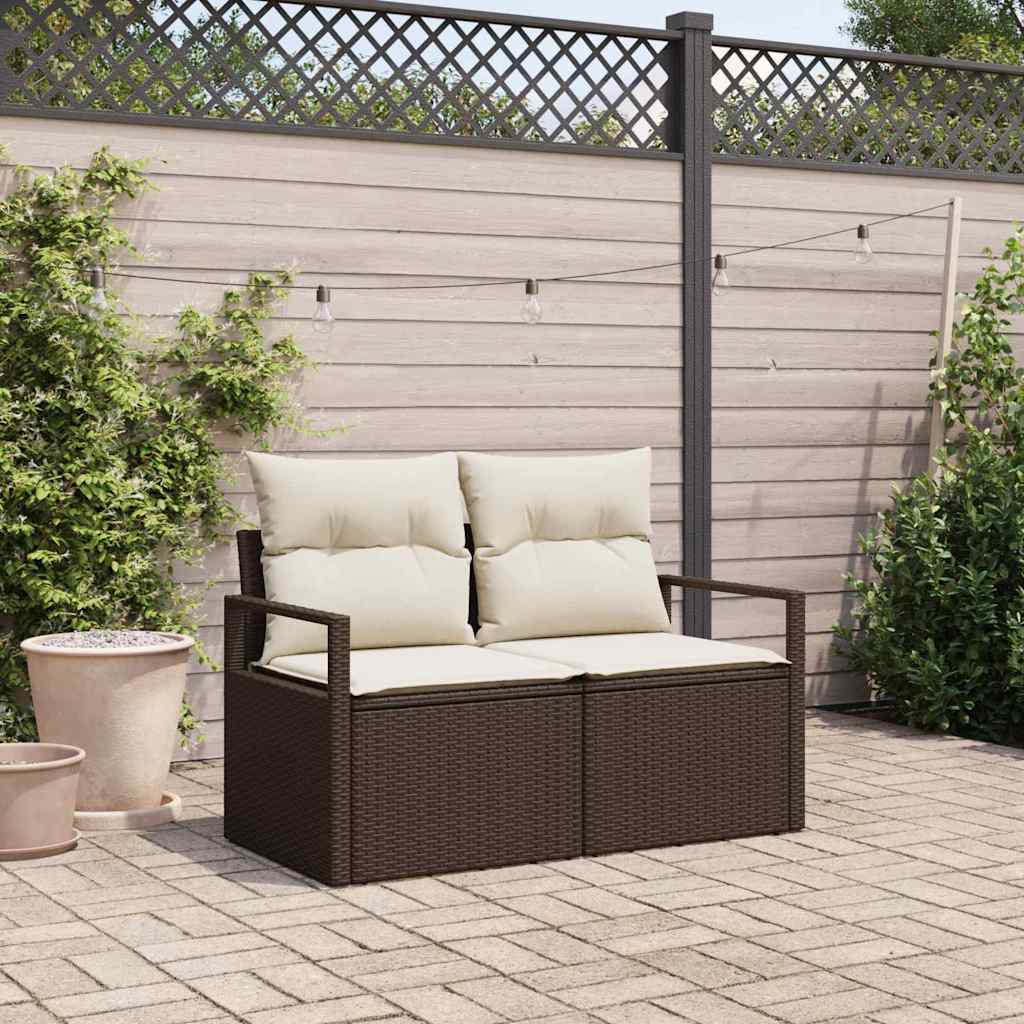Sofa Ogrodowa z poduszką 120 x 62 x 69 cm polirattan vidaXL