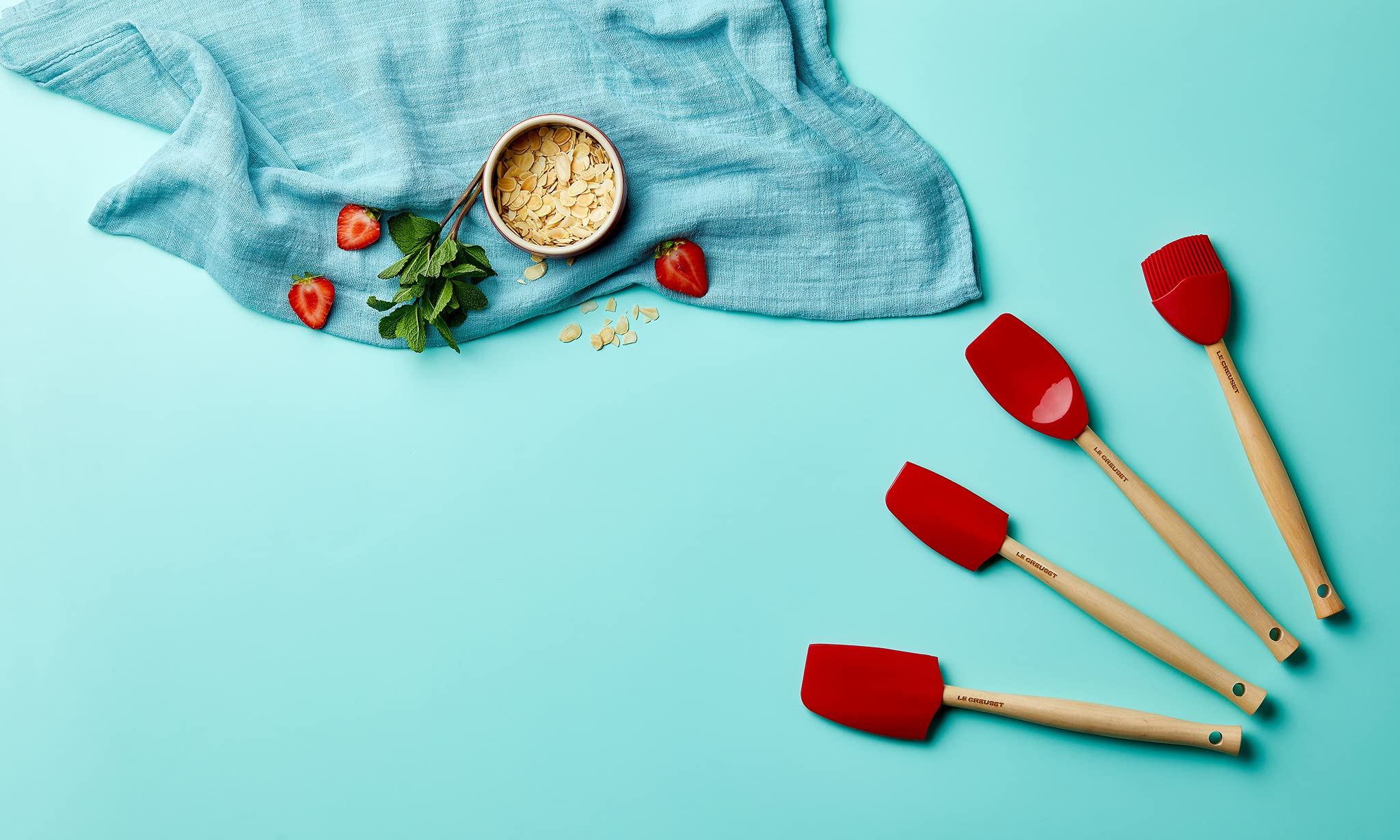 Spatola Cucchiaio Le Creuset In Silicone | 29 Cm Colore Ciliegia | Per Mescolare E Servire - Foto 10