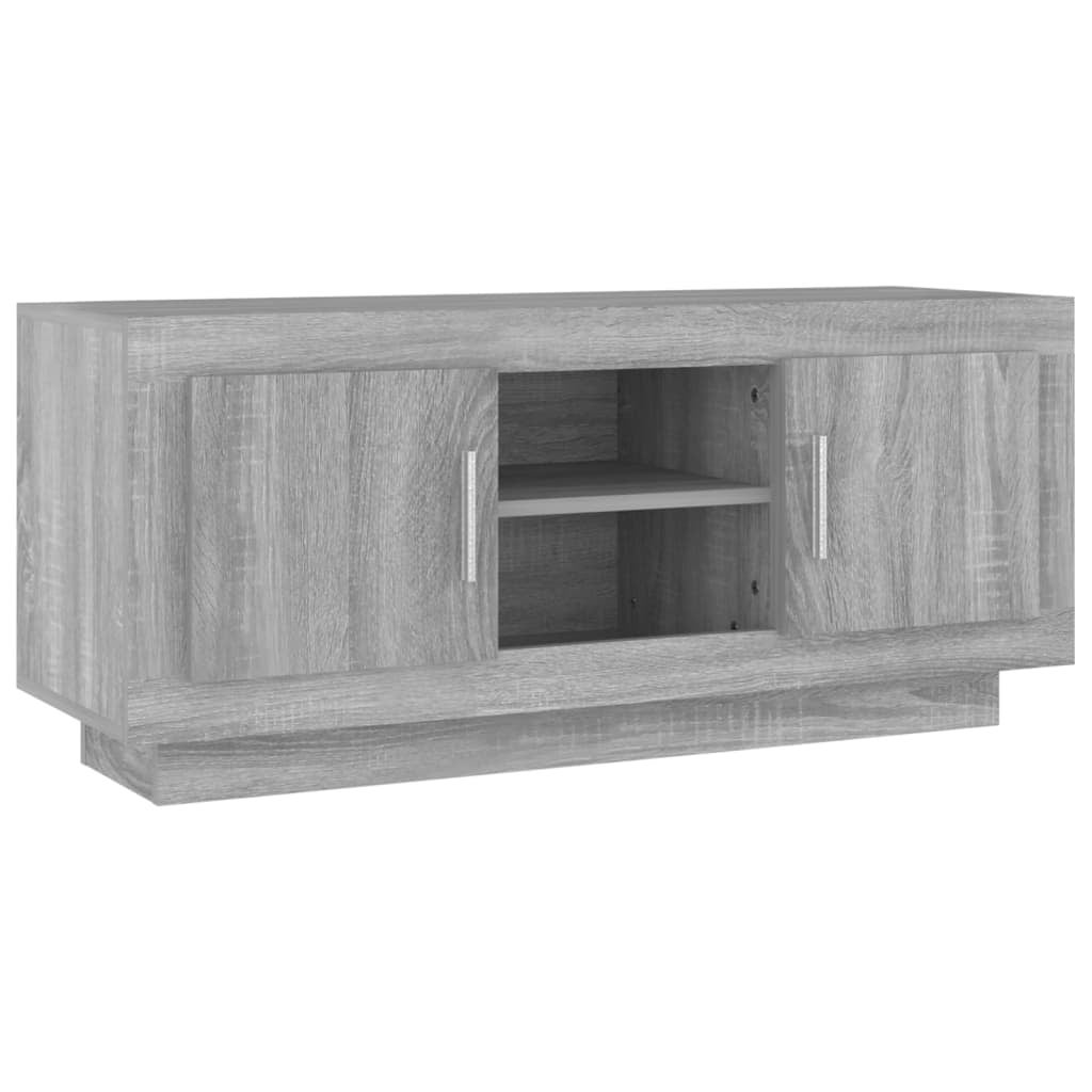 vidaXL Meuble TV sonoma gris 102x35x45 cm bois d'ingénierie - 2