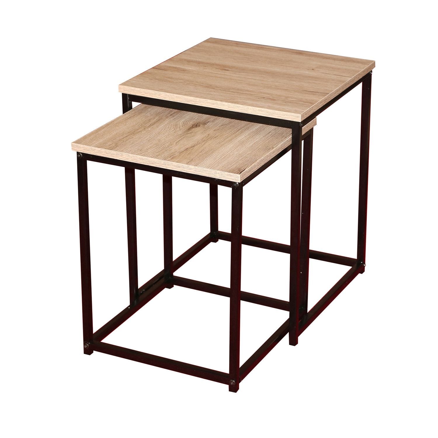Bout De Canapé 5 Five Simply Smart Style Industriel Effet Bois Foncé - Table D'appoint Design