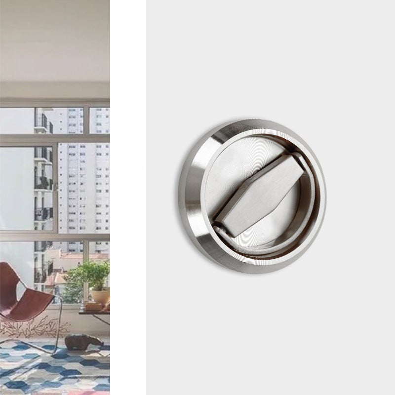 Verrou de porte rond en acier inoxydable 304, pour chambre à coucher, cuisine, salle de bain, buanderie - 4