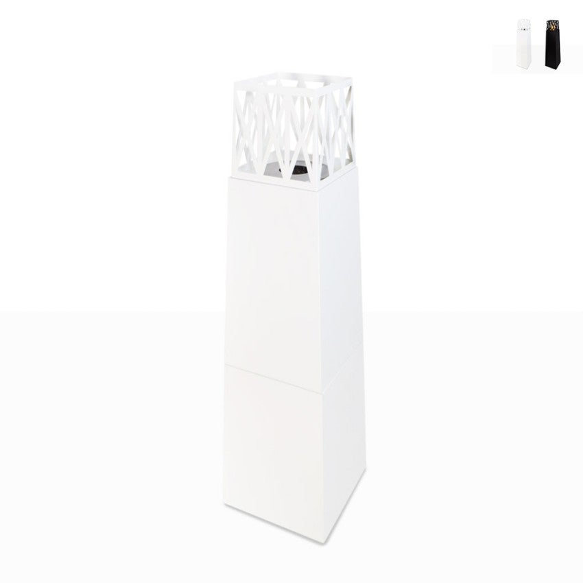 Kominek ogrodowy na bioetanol Vulcano White 40x40x145