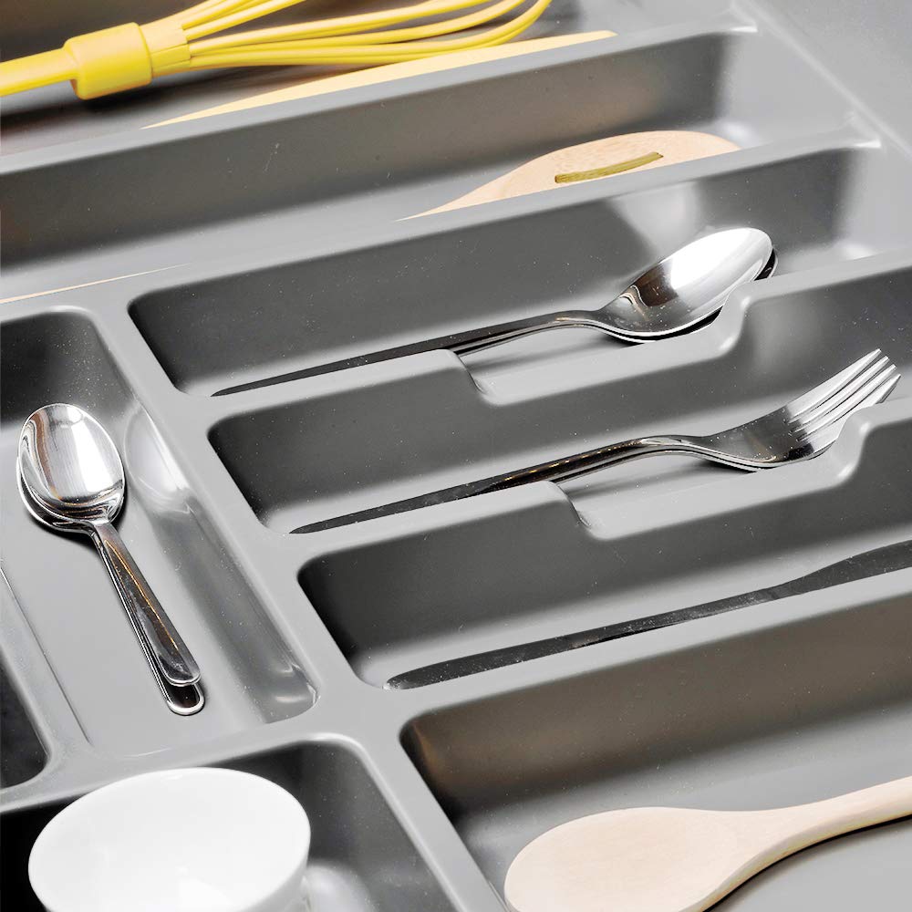 Emuca Range-couverts Optima pour tiroir universel, module 800mm, Plastique, Gris - 8