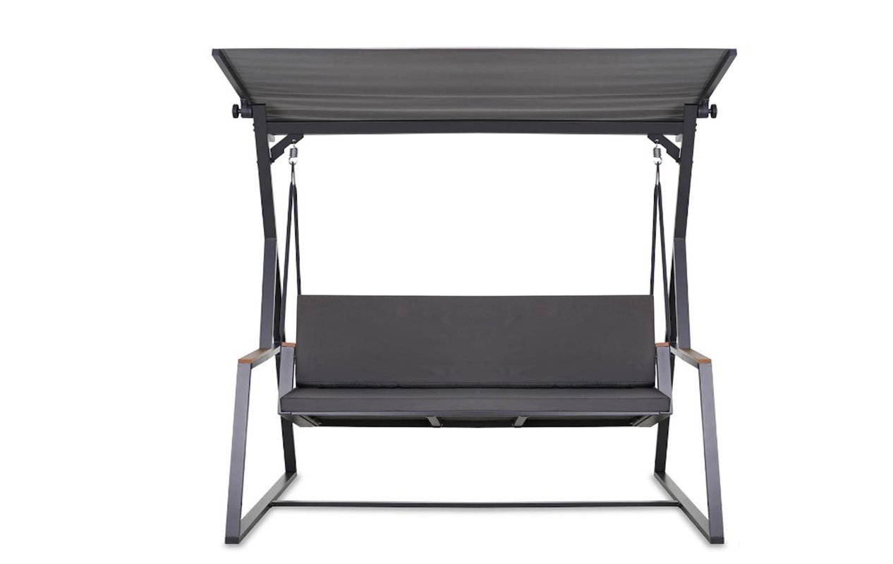 Poduszka ogrodowa na huśtawkę 140x50x50cm poduszka na meble ogrodowe antracyt, poduszka na balkon taras, poducha ogrodowa na ławkę