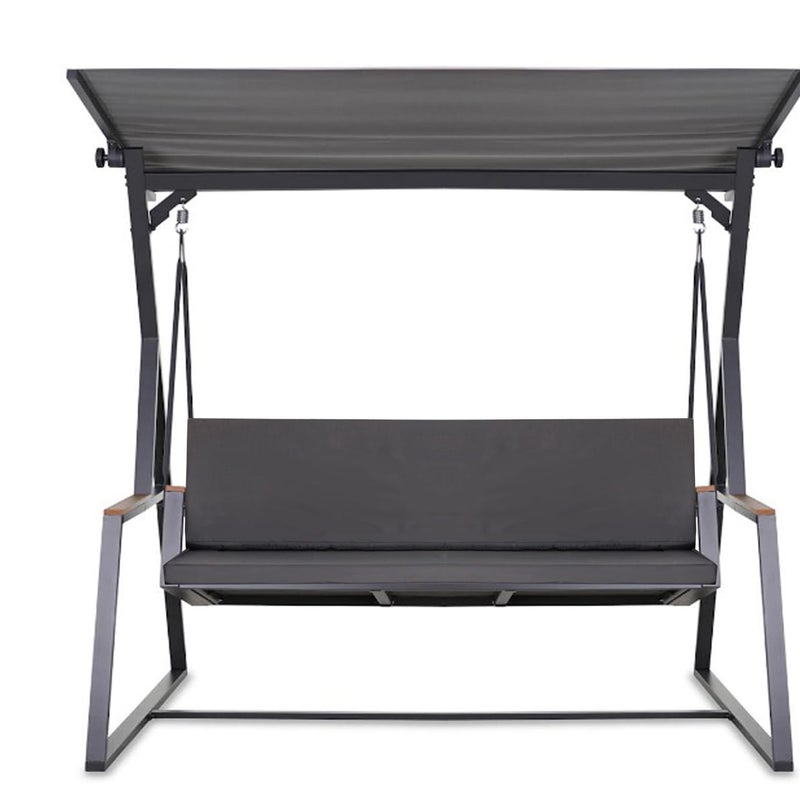 Poduszka ogrodowa na huśtawkę 150x60x50cm poduszka na meble ogrodowe antracyt, poduszka na balkon taras, poducha ogrodowa na ławkę