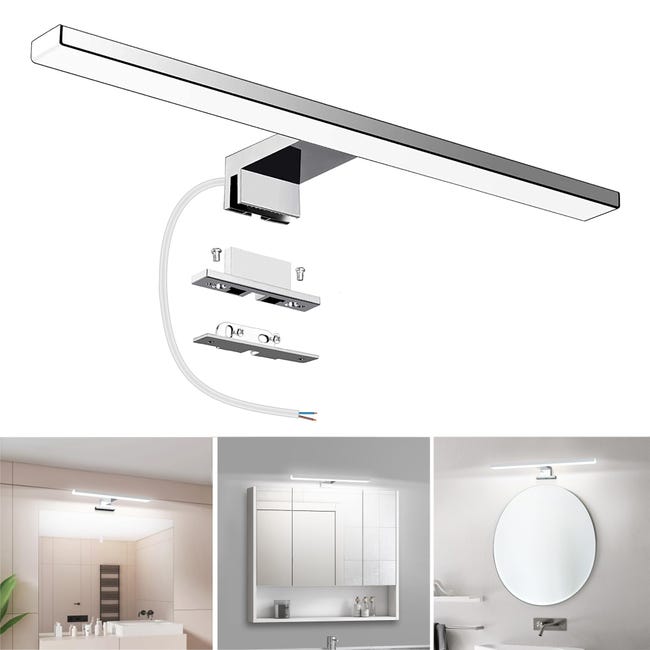 Oświetlenie lustra LED, 4000K, neutralna biała lampa do lustra łazienkowego, wodoodporna i bez migotania, oświetlenie szafki lustrzanej, 30 cm