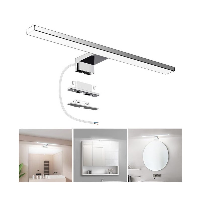 Oświetlenie lustra LED, 4000K, neutralna biała lampa do lustra łazienkowego, wodoodporna i bez migotania, oświetlenie szafki lustrzanej, 30 cm