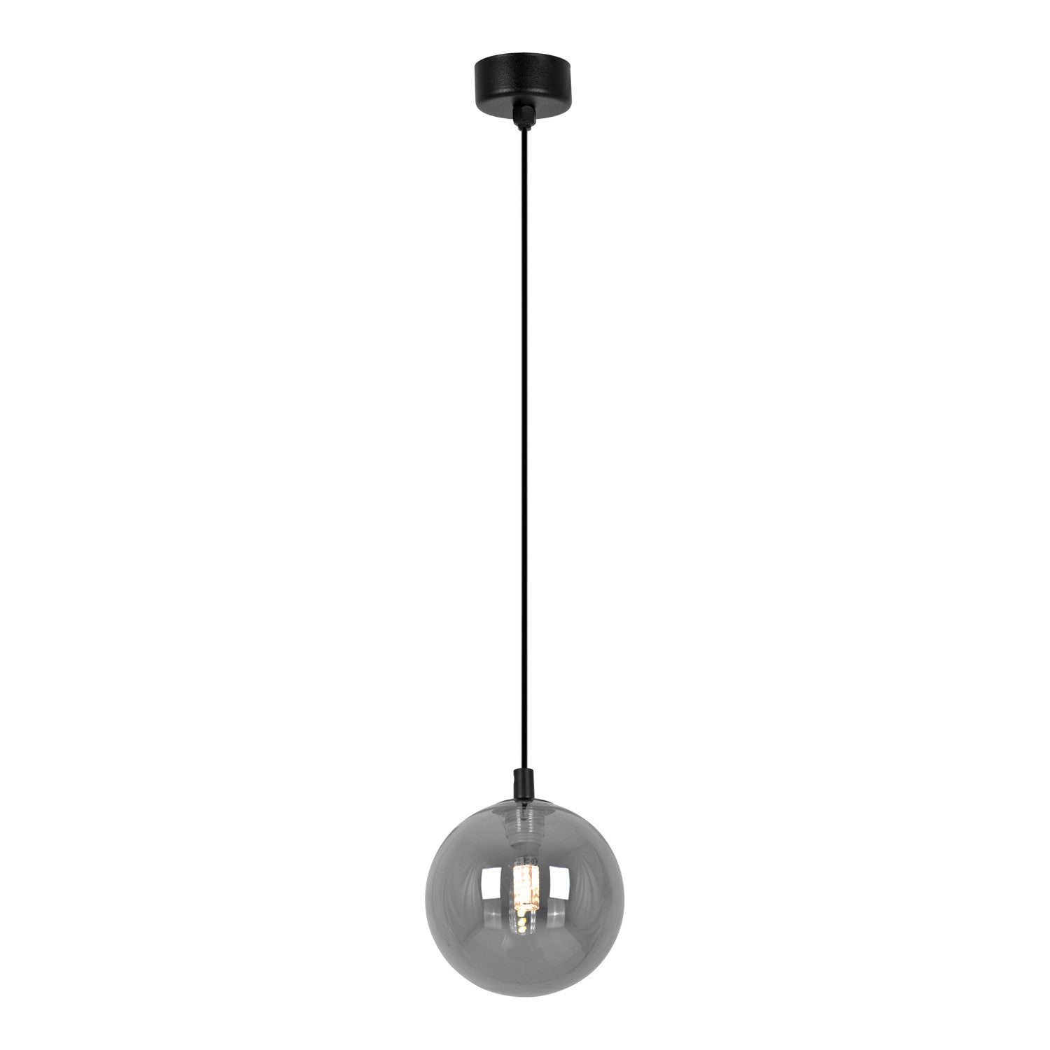 Lampa wisząca DORI czarna 1xG9x15W szkło wym:82x12x12cm IP20 Kaja