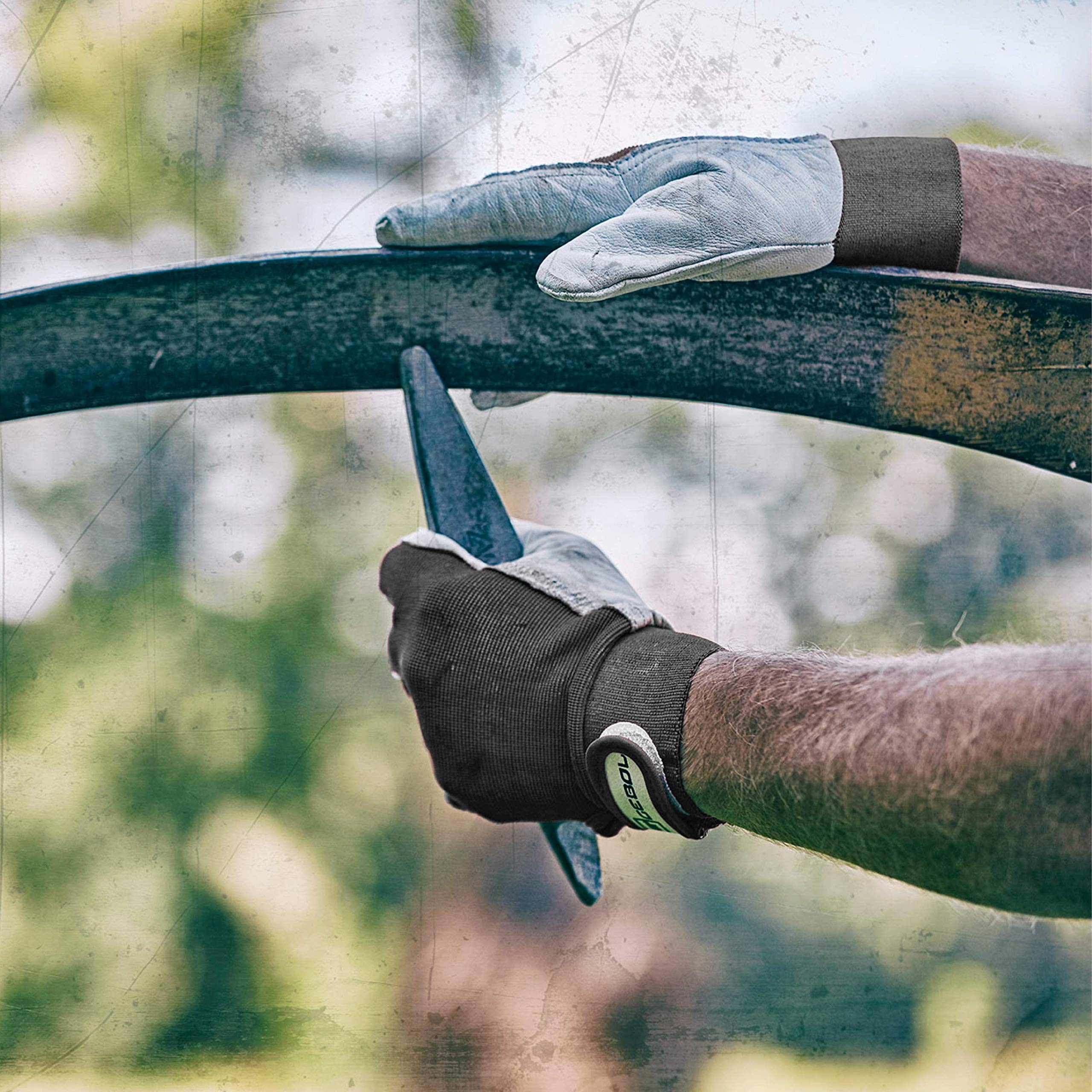Gebol Driver, 1 paio di guanti da lavoro da uomo, in pelle bovina di alta qualità, spessore 1,1 mm, guanti da costruzione, giardino e lavori grossolani, XL (taglia 10