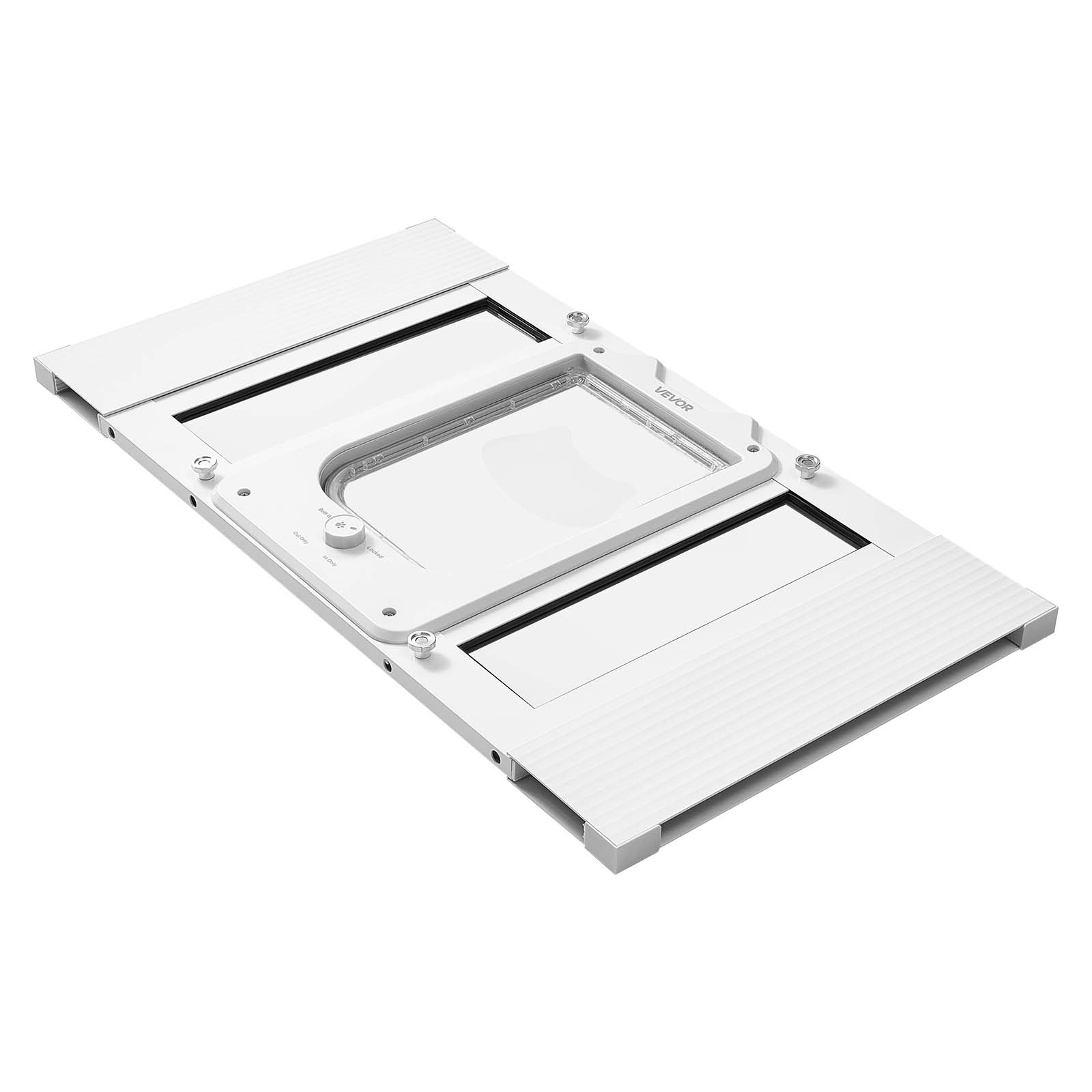 Aba ajustável para gato janela VEVOR 58,4-71,1 cm de comprimento, 4 modos travamento, para casa de animais de estimação, vidro de alta transparência - 9