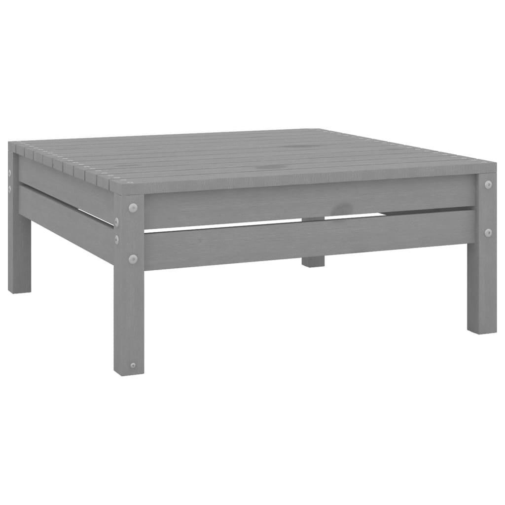 Salon de jardin 7 pcs Gris Bois de pin massif 26 - 4