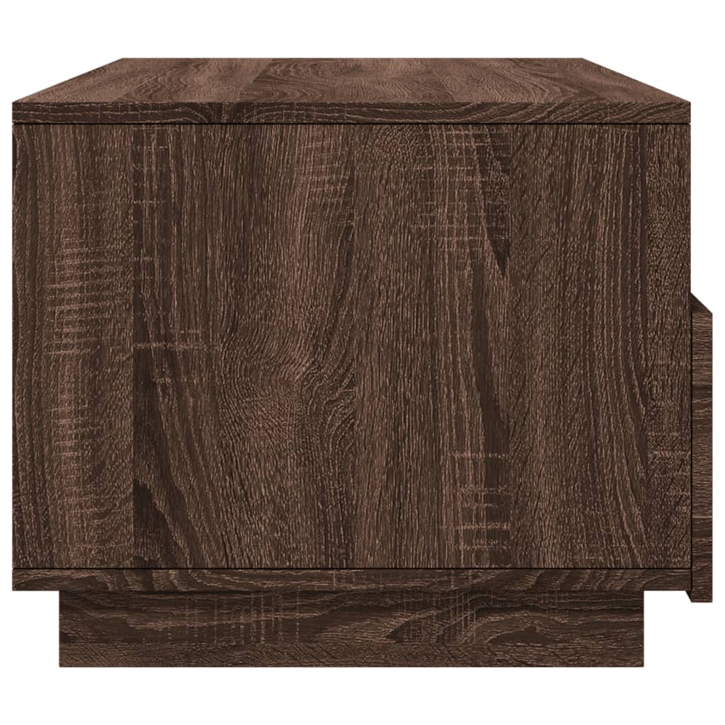 Maison Exclusive - Table basse avec lumières LED chêne marron 90x49x40 cm - 7