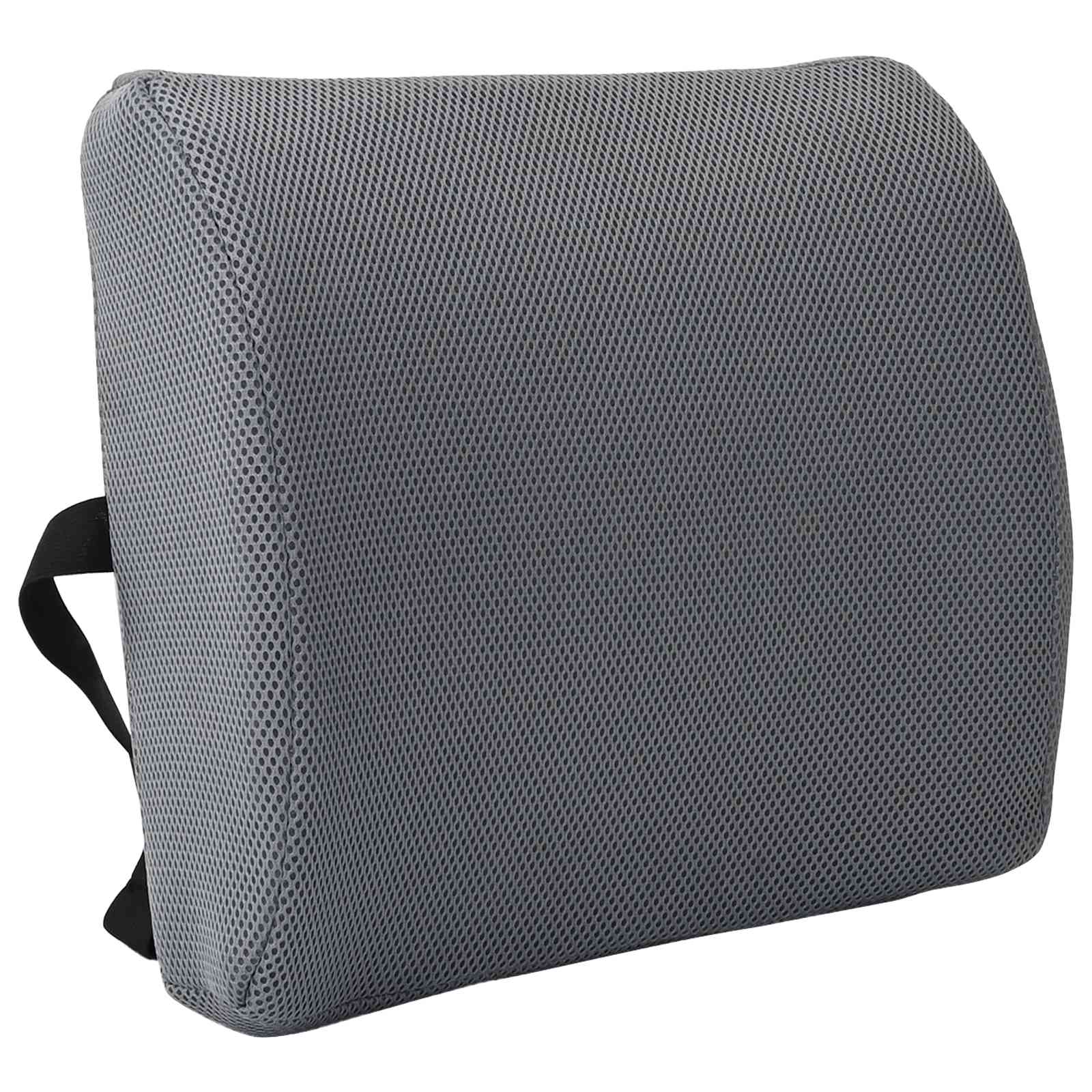 Coussin de dossier gris en mousse à mémoire de forme 36 x 30 x 12 cm - 3