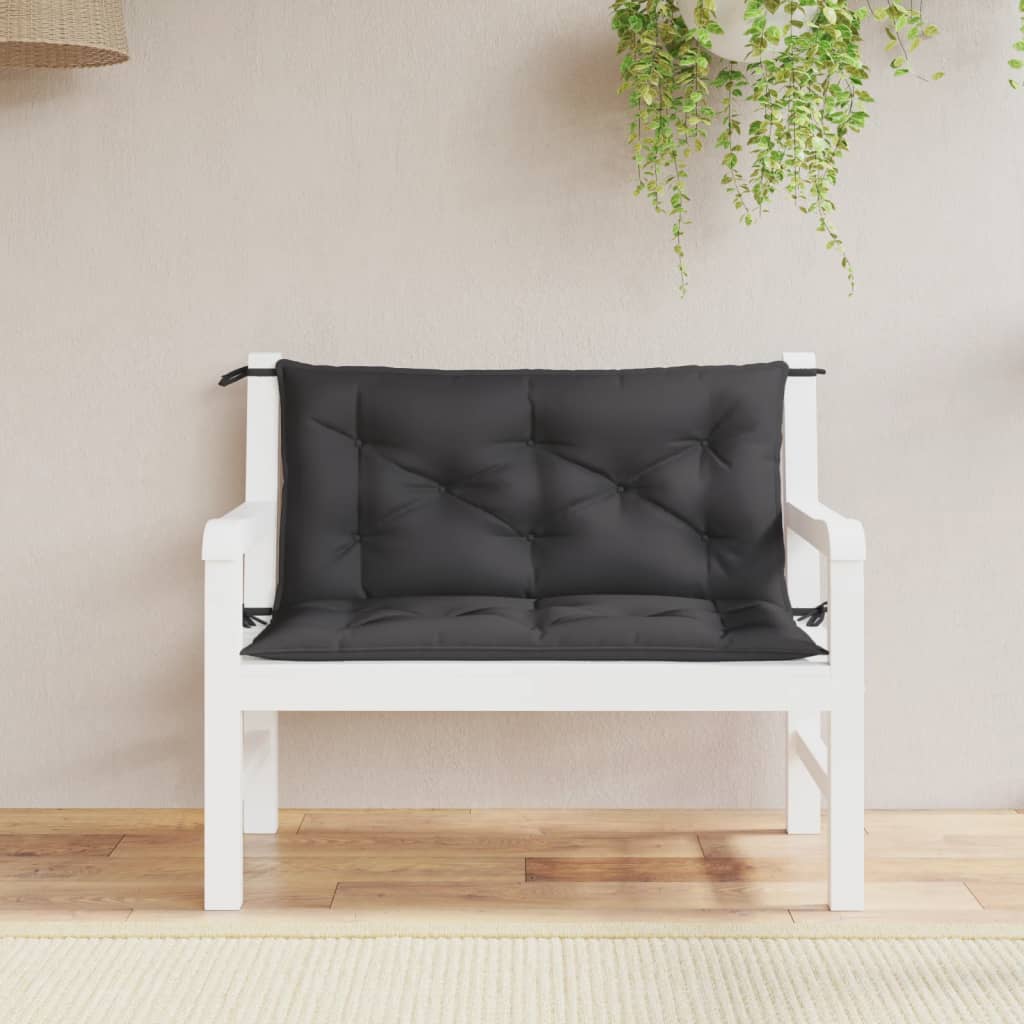 Cuscino Per Panca Da Esterni PRIMEPATIO - Impermeabile, Dimensioni 100x40 Cm, Spessore 8 Cm, Con Cinghie, Colore Grigio, Per Mobili Da Giardino