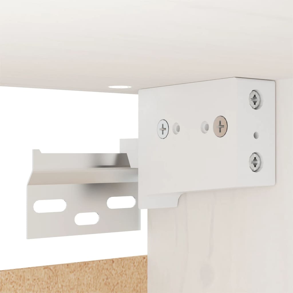 Maison Exclusive - Armario de pared 2 uds madera maciza pino blanco 30x30x100 cm - 8