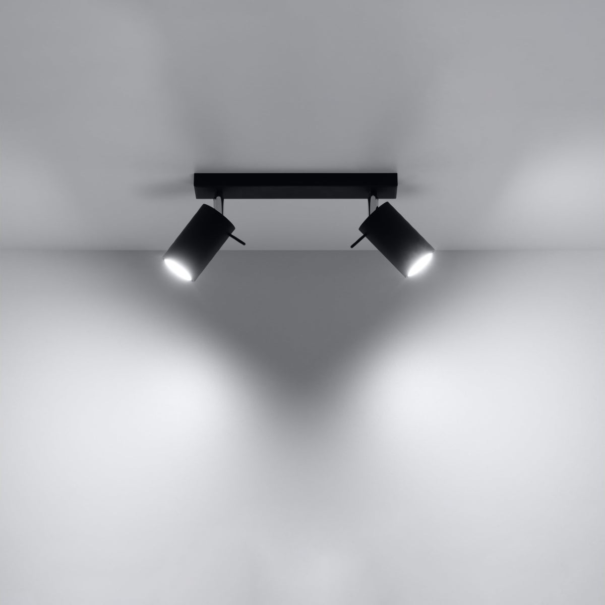 Plafon BRIIX 2 czarny LED 3000K - 30x6x16cm Sollux
