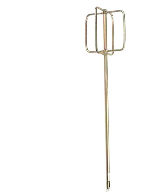 Varilla mezcladora con mango cuadrado, apta para mezcladoras industriales de pintura y cemento. (1 unidad, 50 cm)
