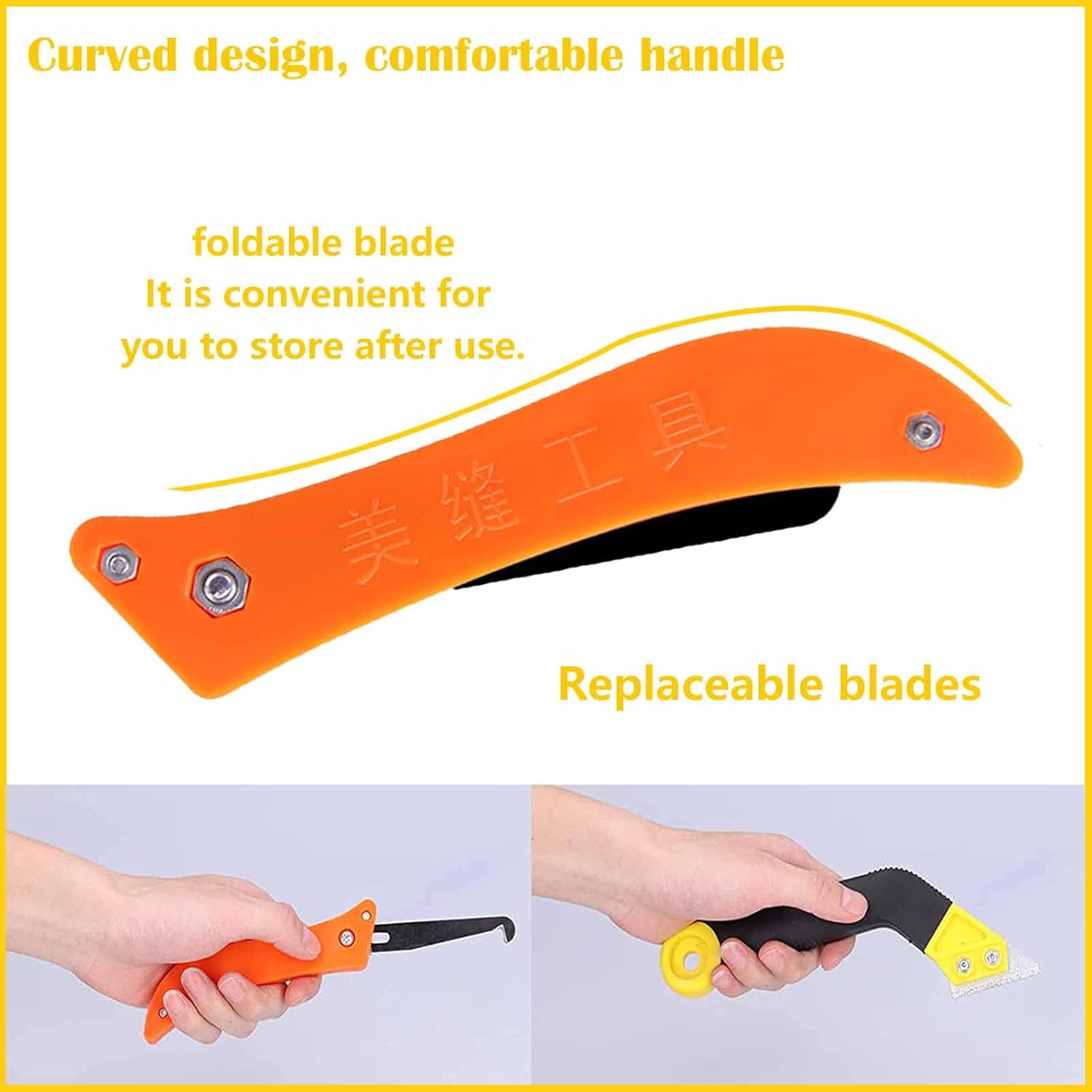 Set de 8 grattoirs pour joint carrelage – Outils pour enlever le coulis et nettoyer les joints, avec 6 lames interchangeables. - 4