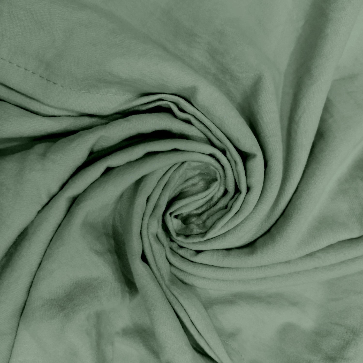 Parure housse de couette en microfibre lavée 240x220 cm BOHEME vert d'eau, par Soleil d'Ocre - 3