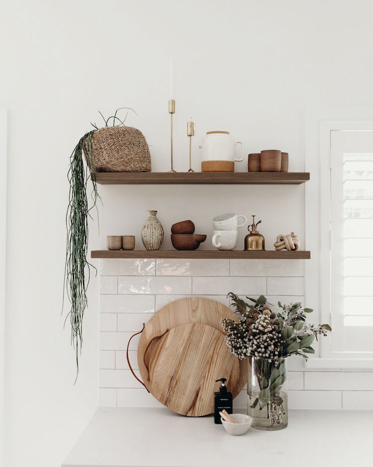 Étagère 160x3,2x20cm flottante en bois massif ton noyer DECOWOOD - Modèle MELVA - 2