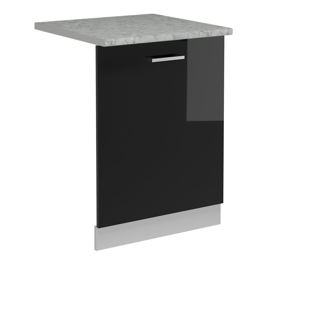 Vicco Panel przedni zmywarki R-Line, Czarny wysoki połysk, 60 cm , BP Marmur