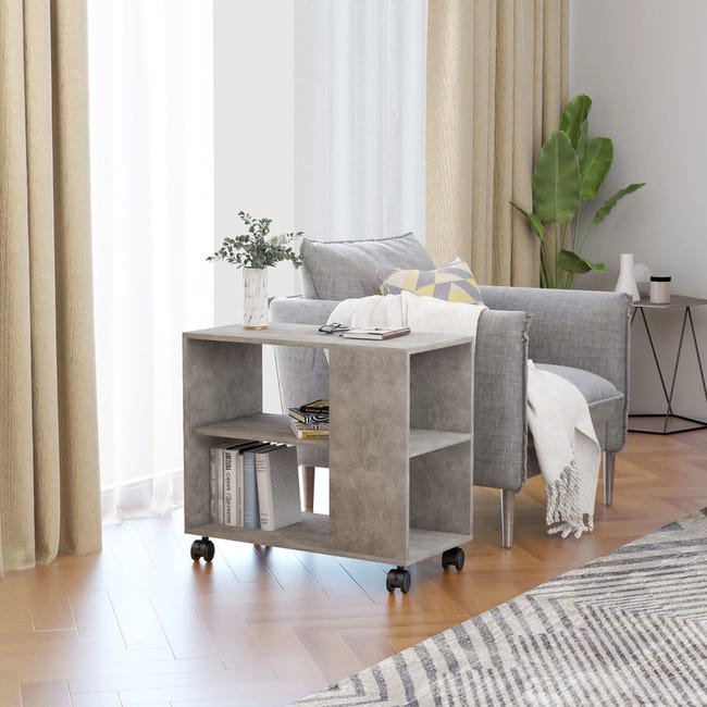 VidaXL Tavolino Salotto Grigio Cemento 90x50x35 Cm Legno Multistrato 76076317 VidaXL Tavolino Salotto Grigio Cemento 90x50x35 Cm Legno Multistrato 76076317