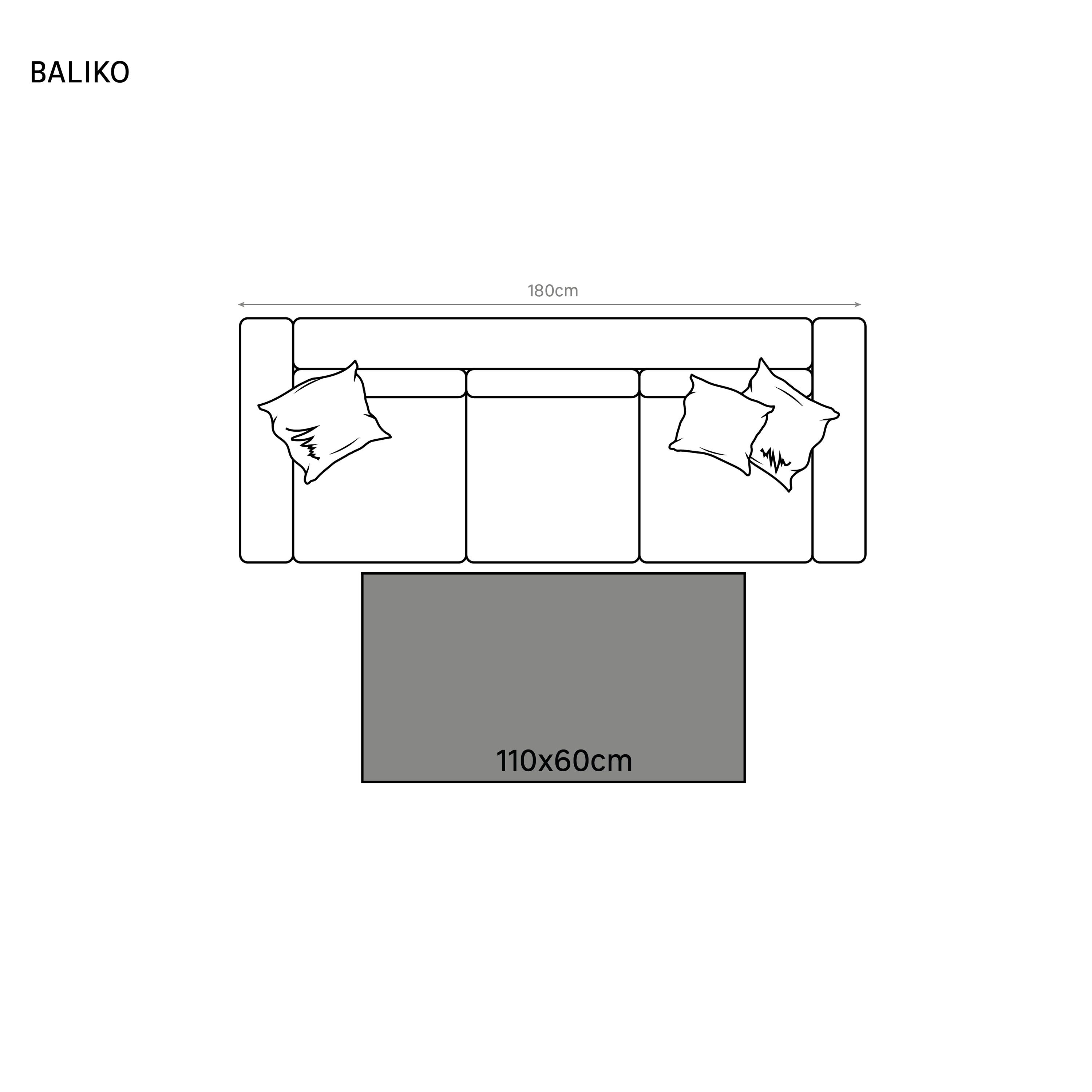 Tapis chambre rectangulaire beige BALIKO - 60 x 110 cm - INSPIRE - 5