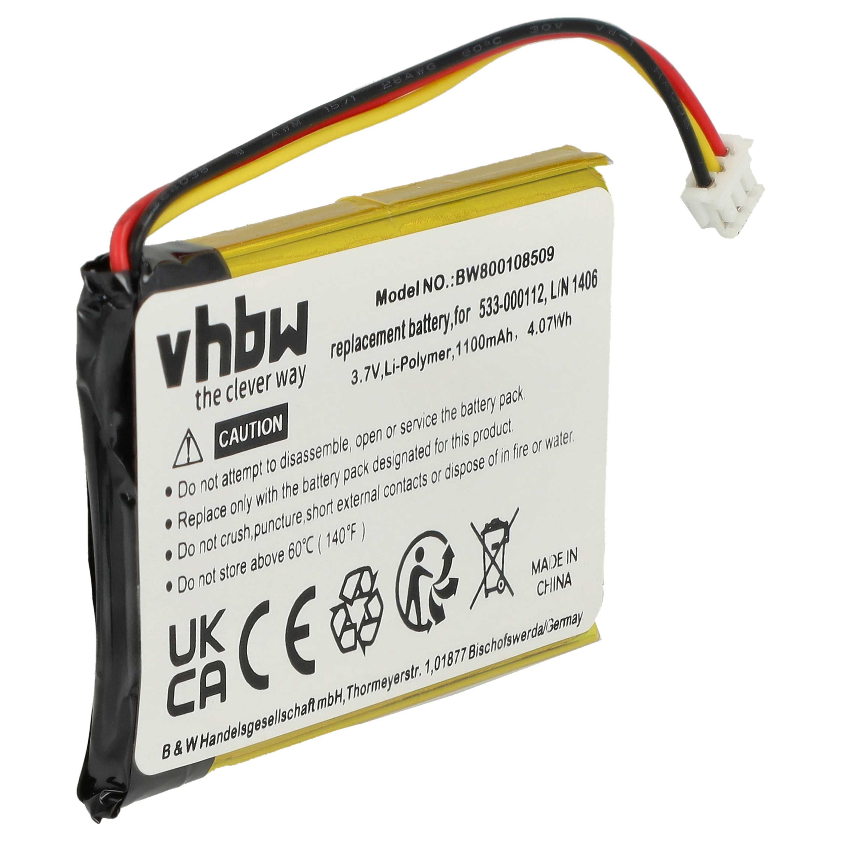 CS-LOK810SL Batteria 1500mAh Li-Polymer Compatibile Con Logitech Keyboard K810 Illuminated - Sostituisce 533-000114